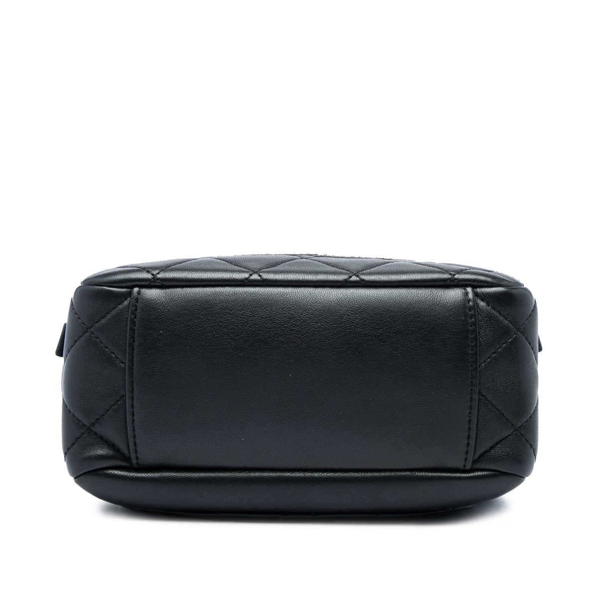 Chanel Quilted Lambskin Studded Beauty Begins Camera Bag — Black