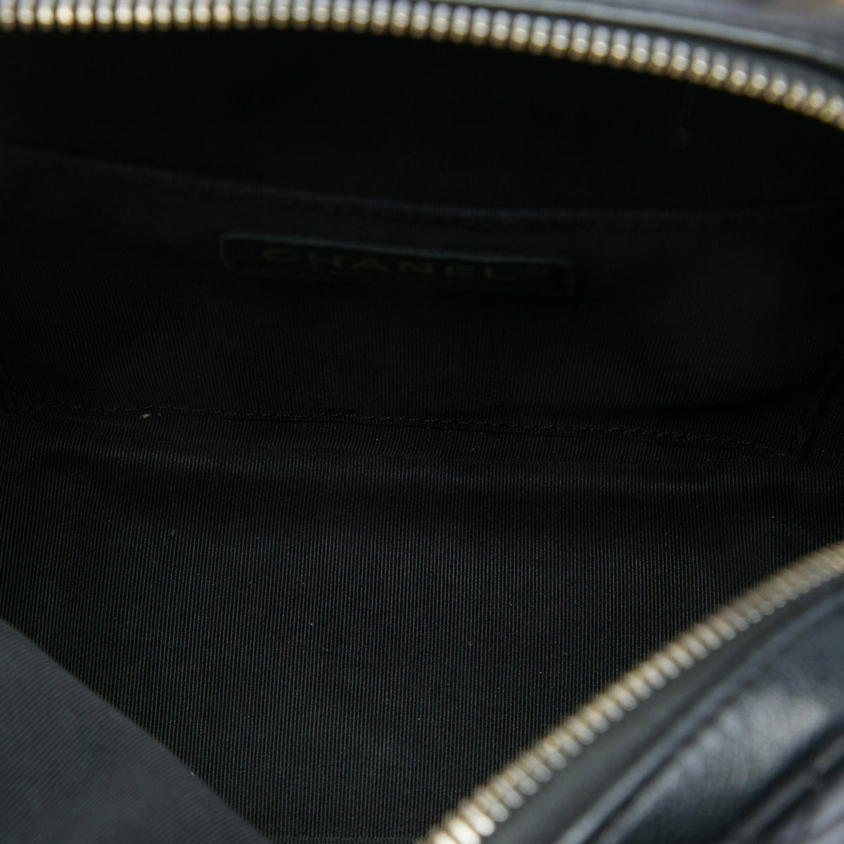 Chanel Quilted Lambskin Studded Beauty Begins Camera Bag — Black