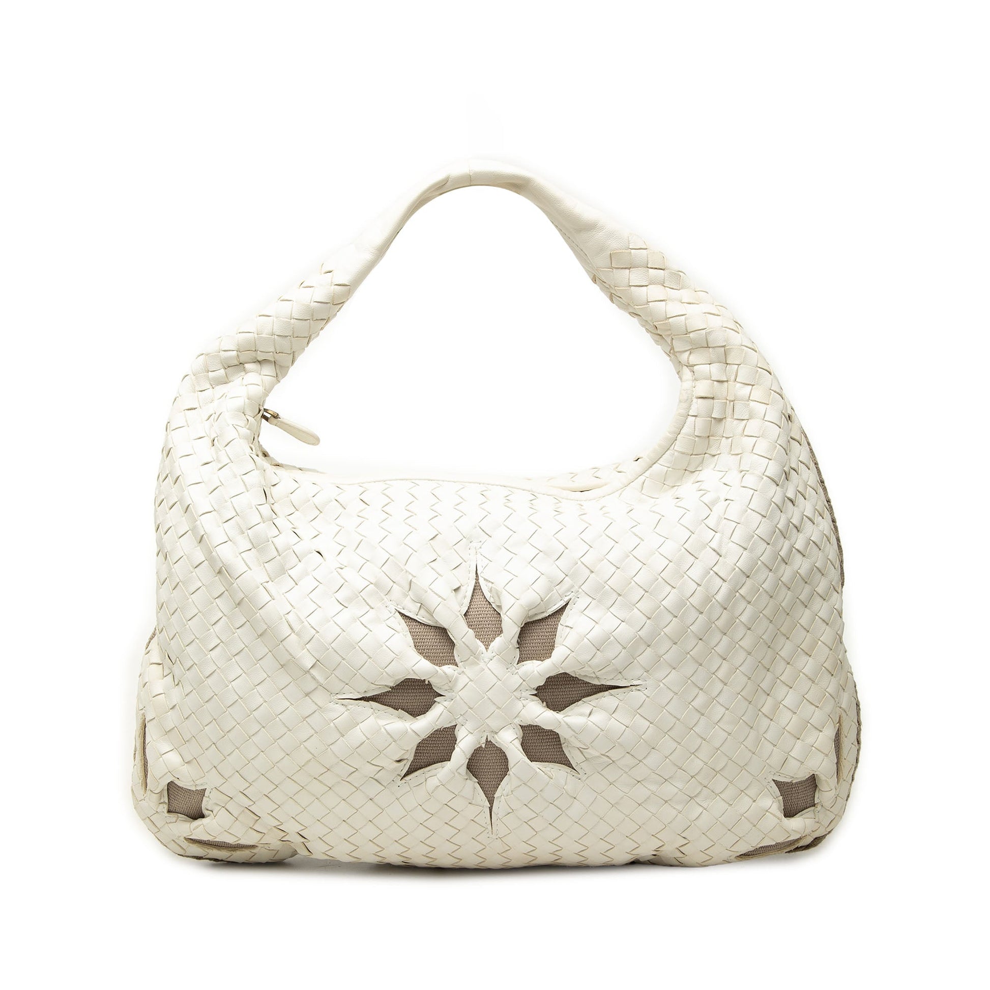 Bottega Veneta Large Nappa Intrecciato Flower Veneta Hobo