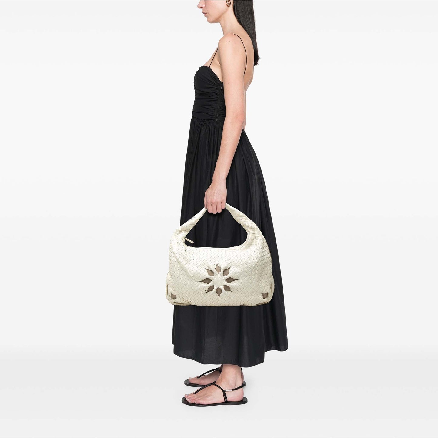 Bottega Veneta Large Nappa Intrecciato Flower Veneta Hobo