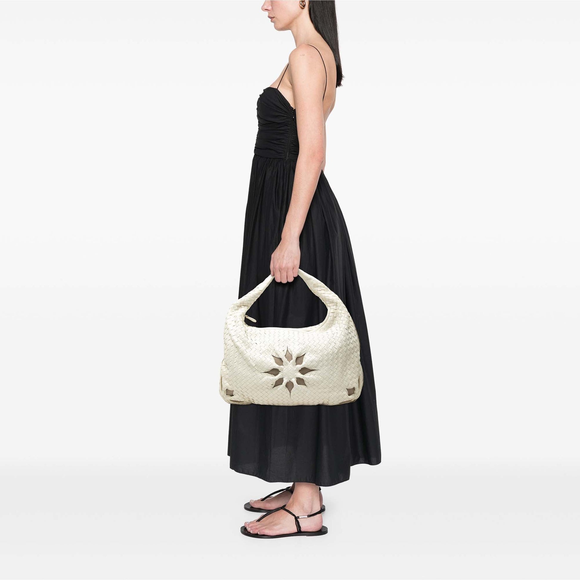 Bottega Veneta Large Nappa Intrecciato Flower Veneta Hobo