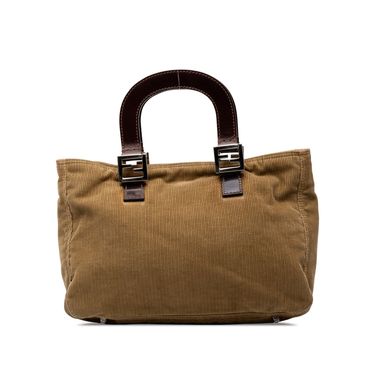 Fendi Corduroy Handbag — Brown