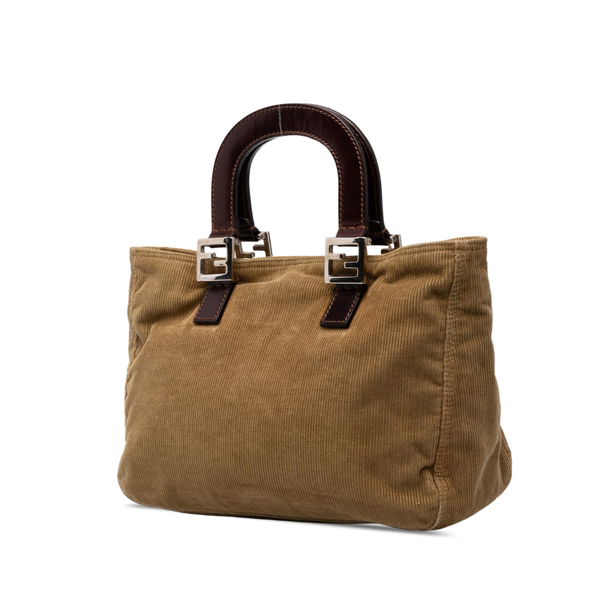 Fendi Corduroy Handbag — Brown
