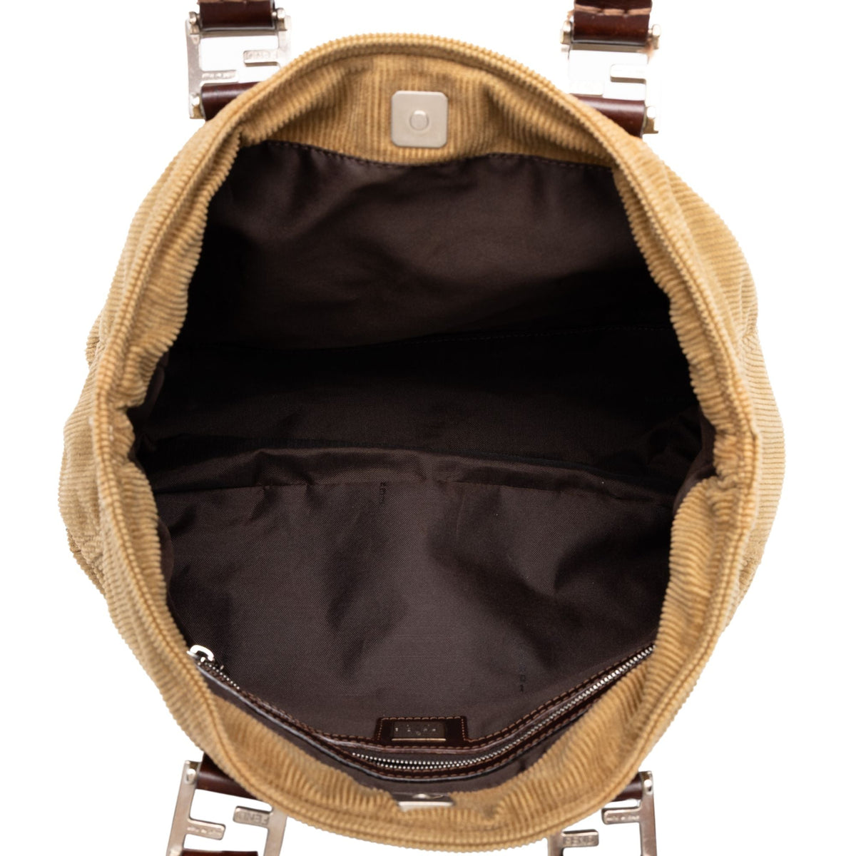 Fendi Corduroy Handbag — Brown