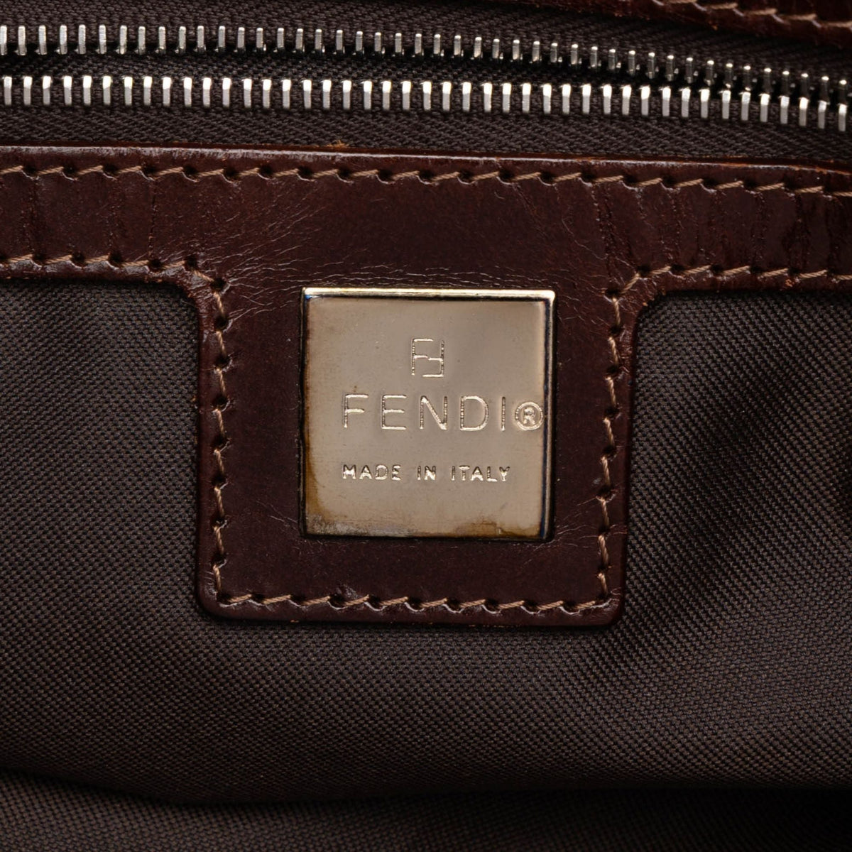 Fendi Corduroy Handbag — Brown