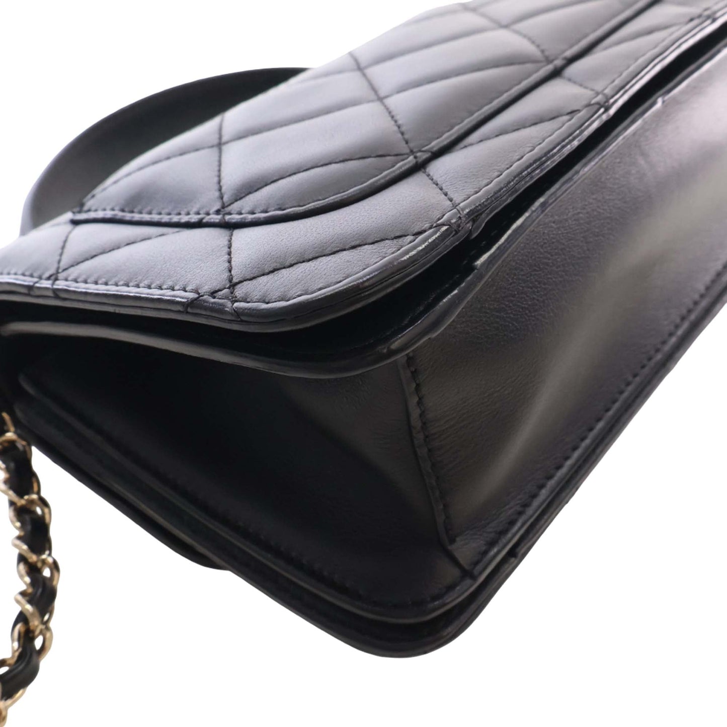 Chanel Mini Quilted Lambskin Top Handle Flap