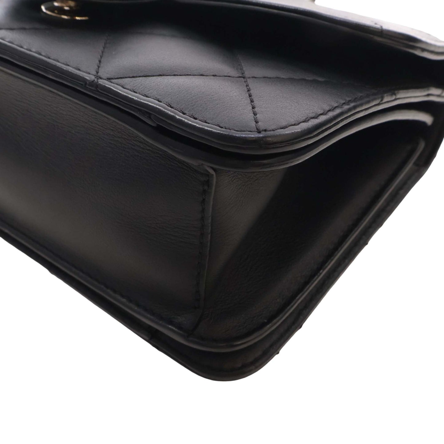 Chanel Mini Quilted Lambskin Top Handle Flap
