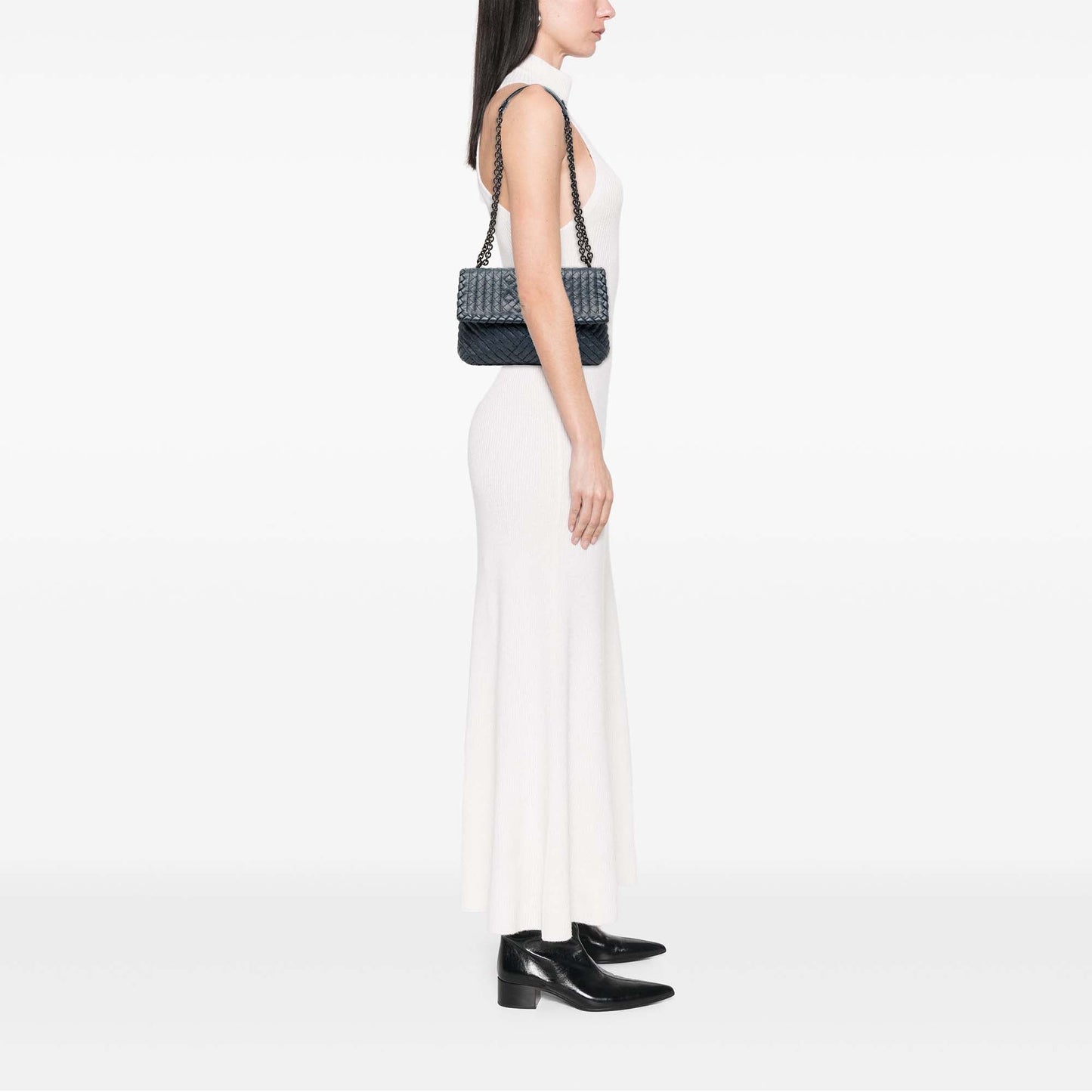 Bottega Veneta Small Nappa Intrecciato Boutis Olimpia Shoulder Bag