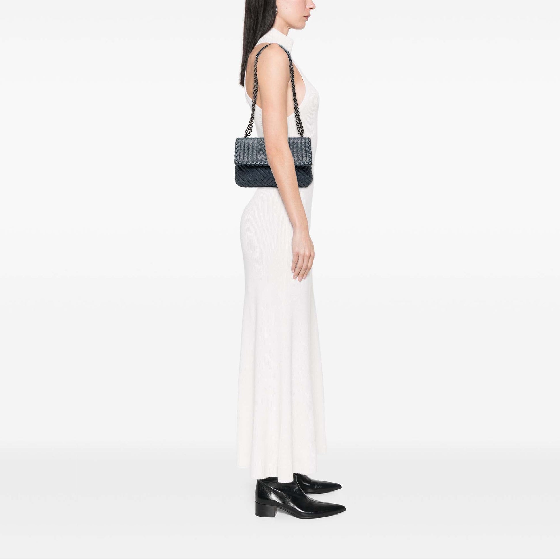 Bottega Veneta Small Nappa Intrecciato Boutis Olimpia Shoulder Bag