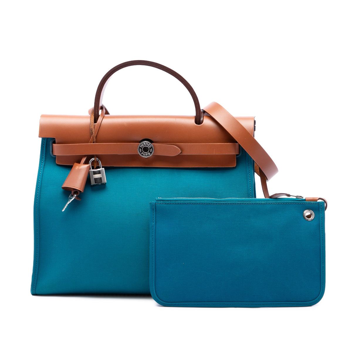 Hermès Toile Herbag Zip 31 — Blue