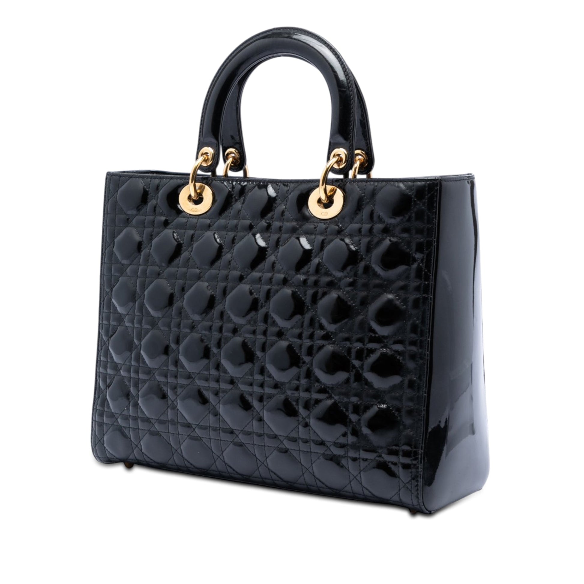 Dior Large Patent Cannage Lady Dior