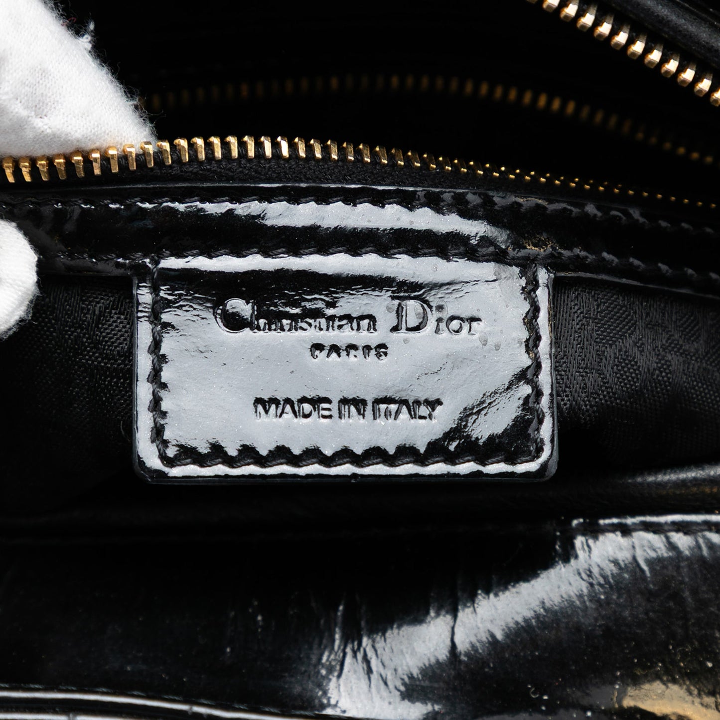 Dior Large Patent Cannage Lady Dior