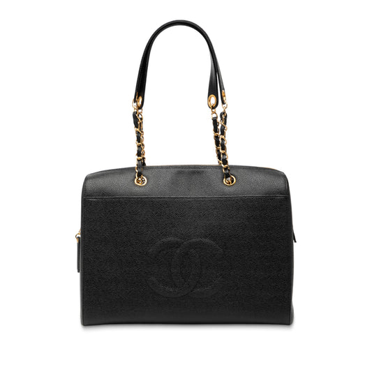 Chanel CC Caviar Front Pocket Chain Tote