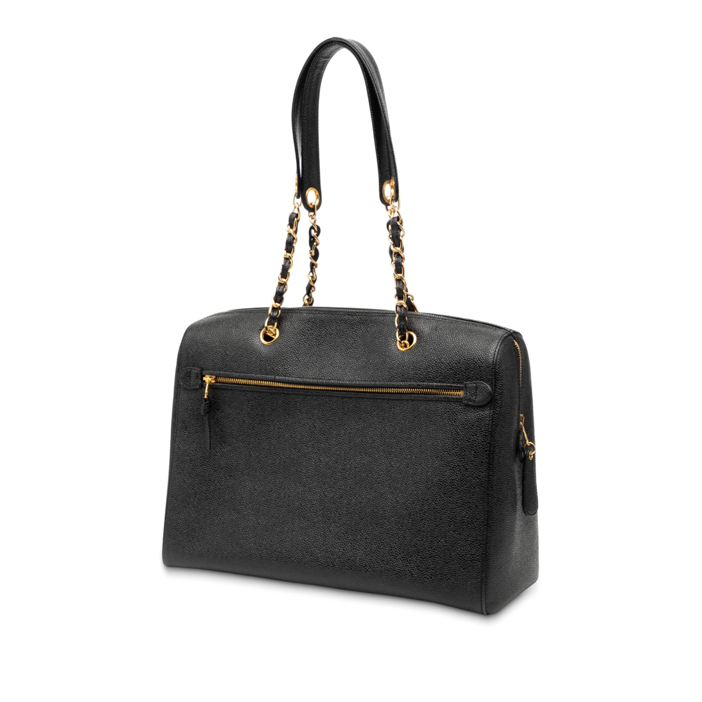 Chanel CC Caviar Front Pocket Chain Tote