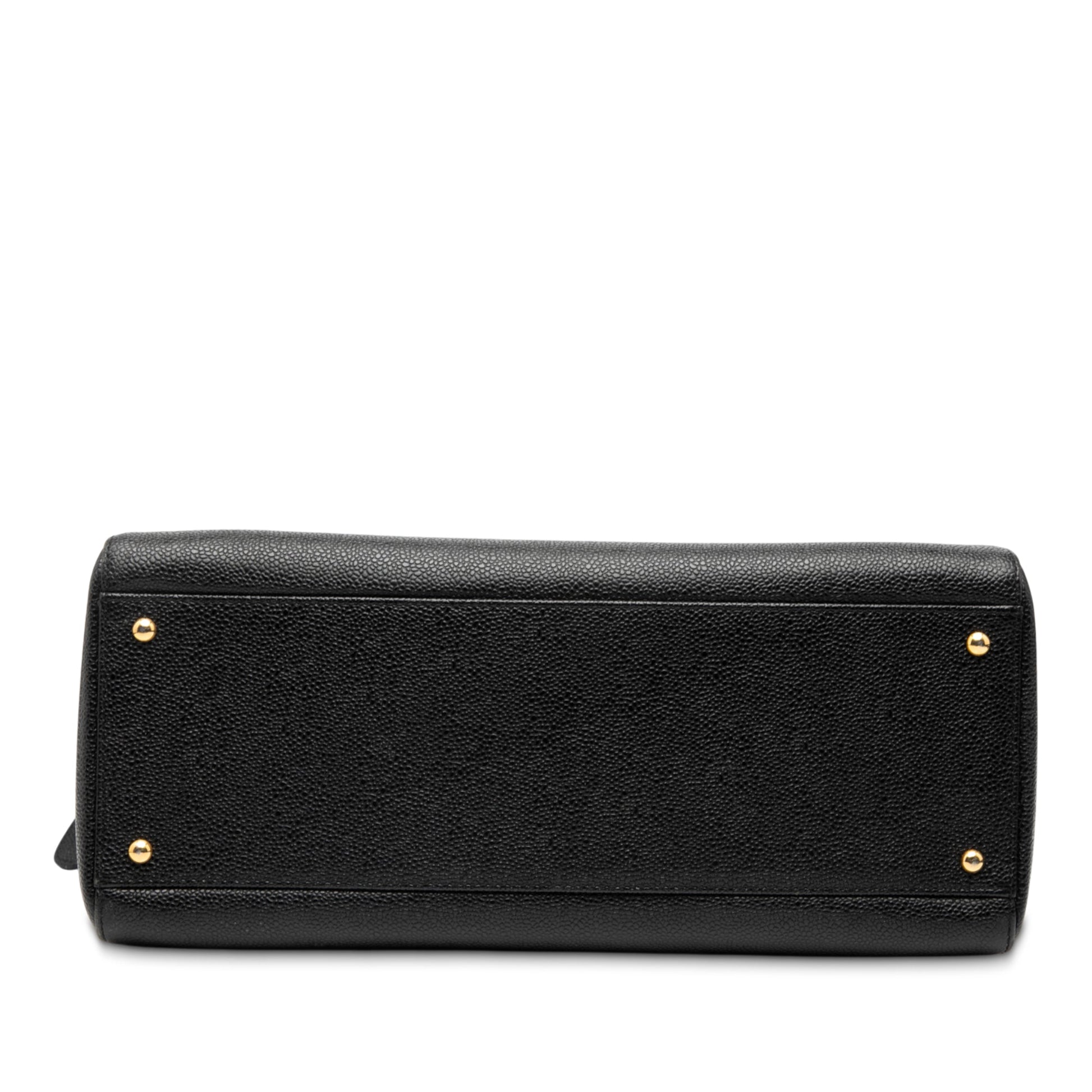 Chanel CC Caviar Front Pocket Chain Tote