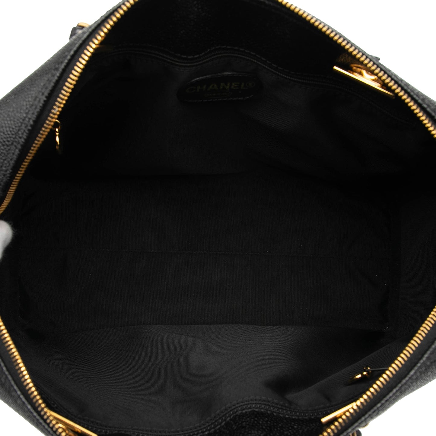 Chanel CC Caviar Front Pocket Chain Tote