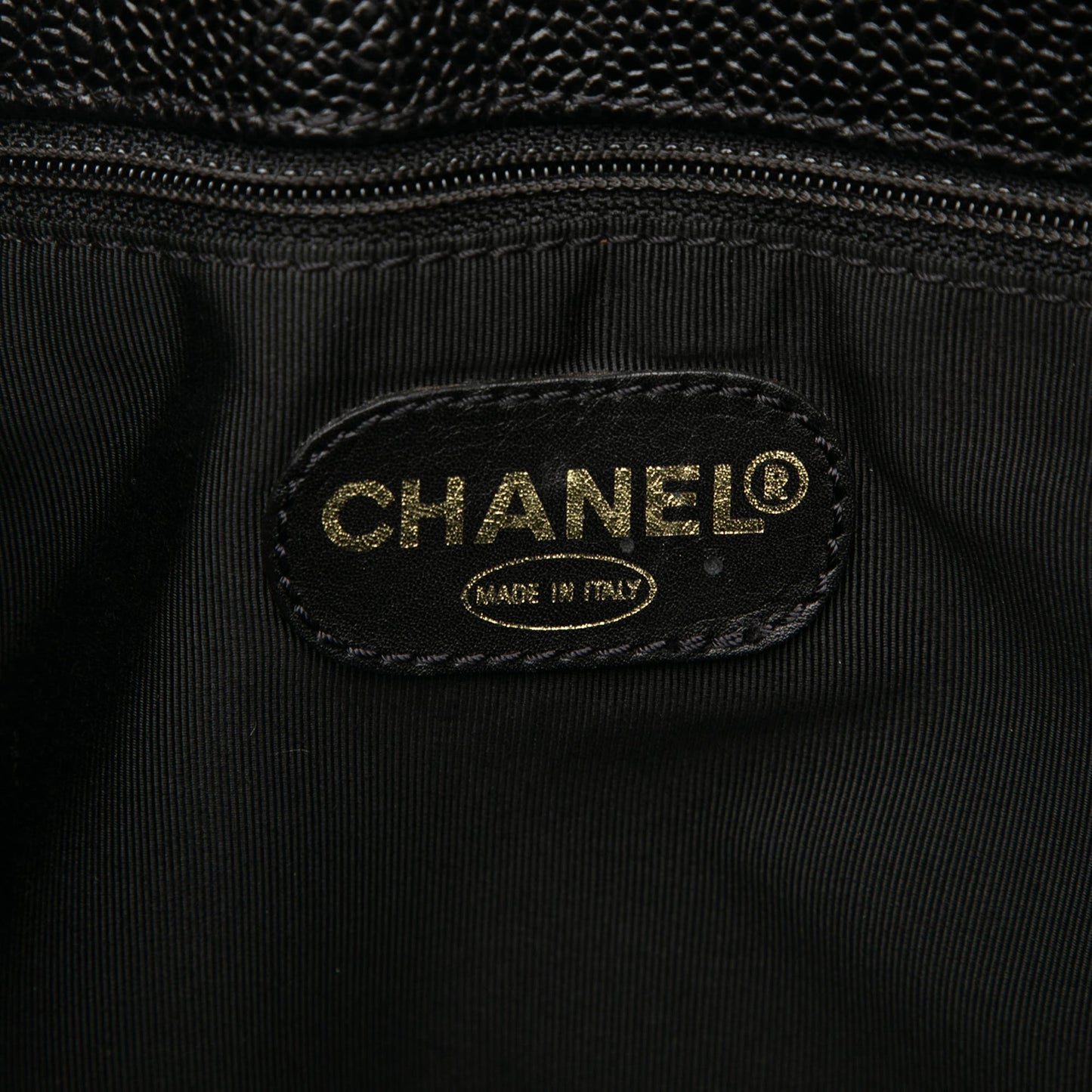 Chanel CC Caviar Front Pocket Chain Tote