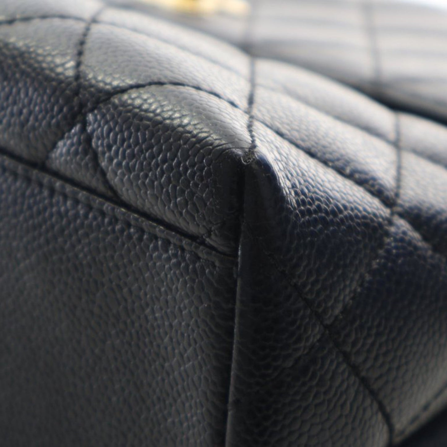 Chanel CC Quilted Caviar Kelly Top Handle Bag