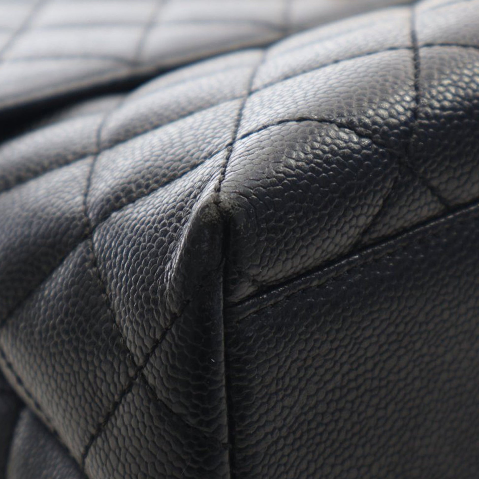 Chanel CC Quilted Caviar Kelly Top Handle Bag