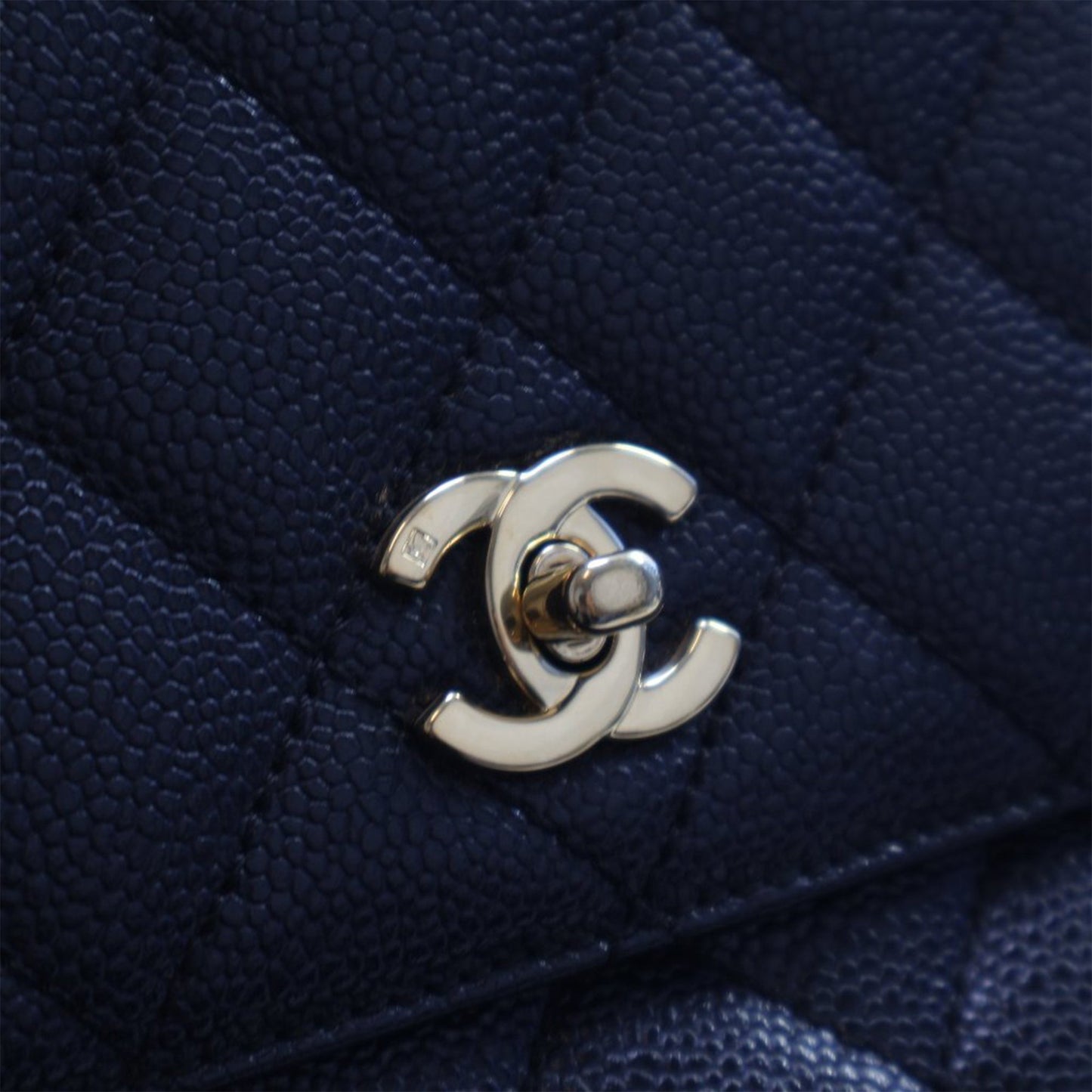 Chanel CC Quilted Caviar Kelly Top Handle Bag