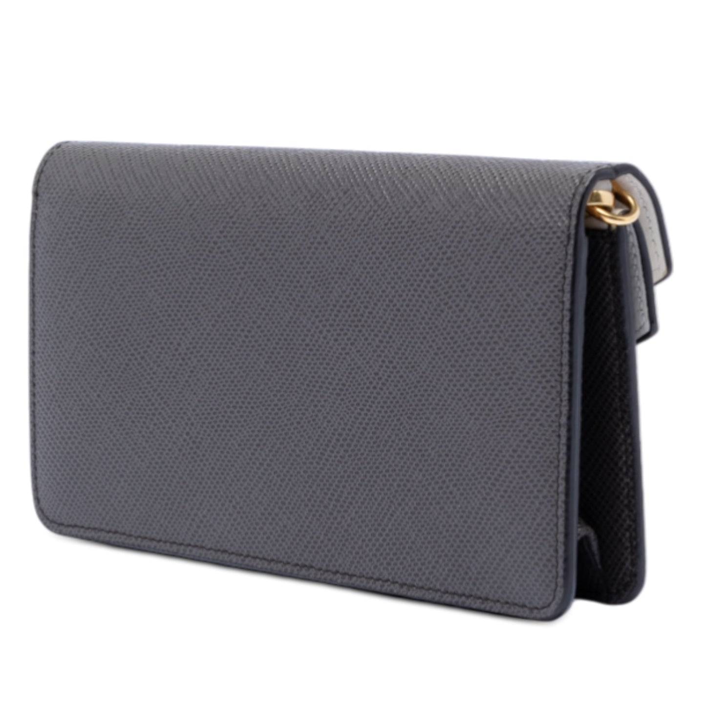 Prada Bicolor Saffiano Lux Envelope Double Flap Wallet on Chain