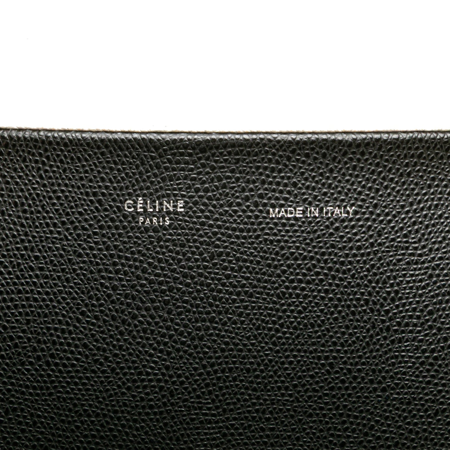 Small Bicolor Leather Vertical Cabas