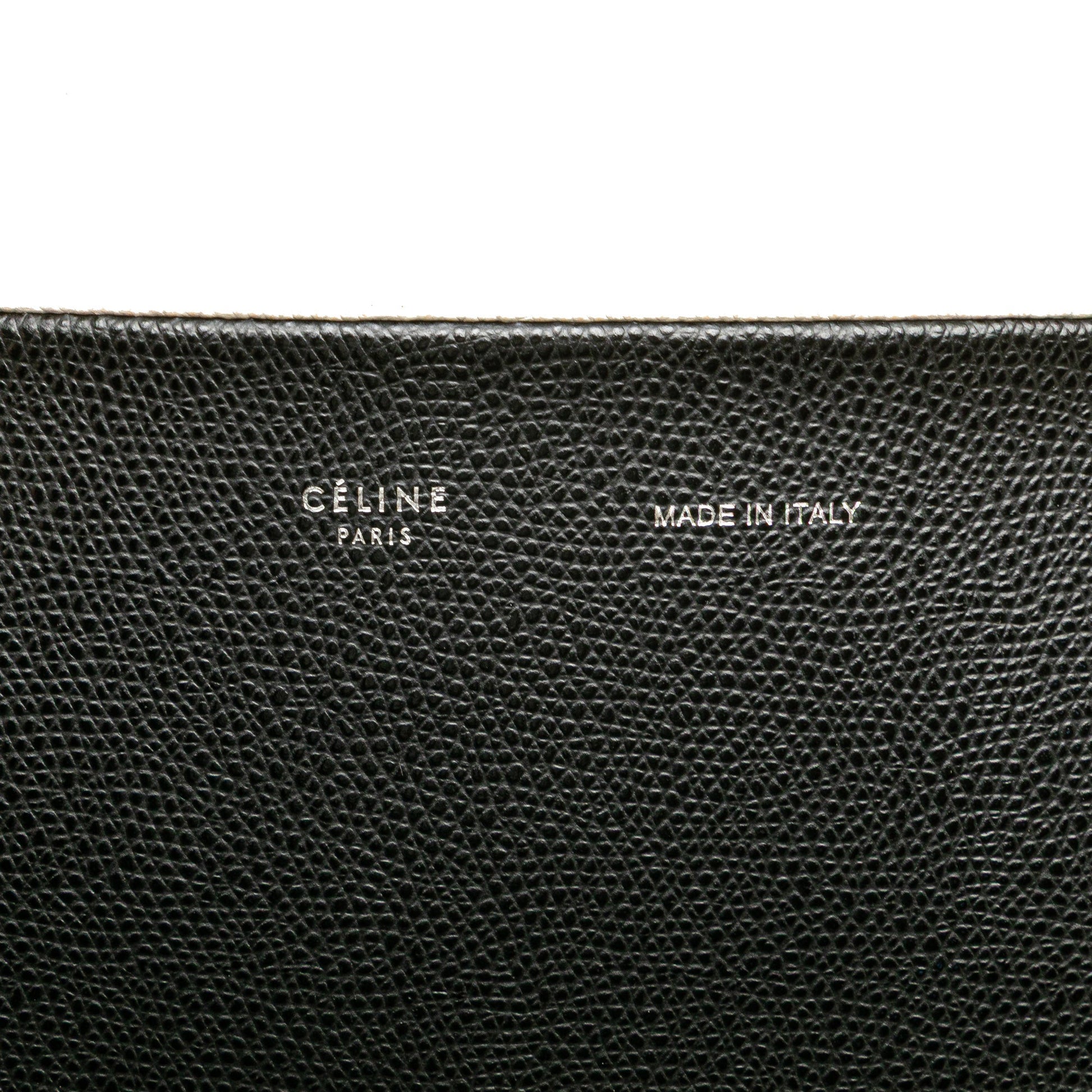 Small Bicolor Leather Vertical Cabas