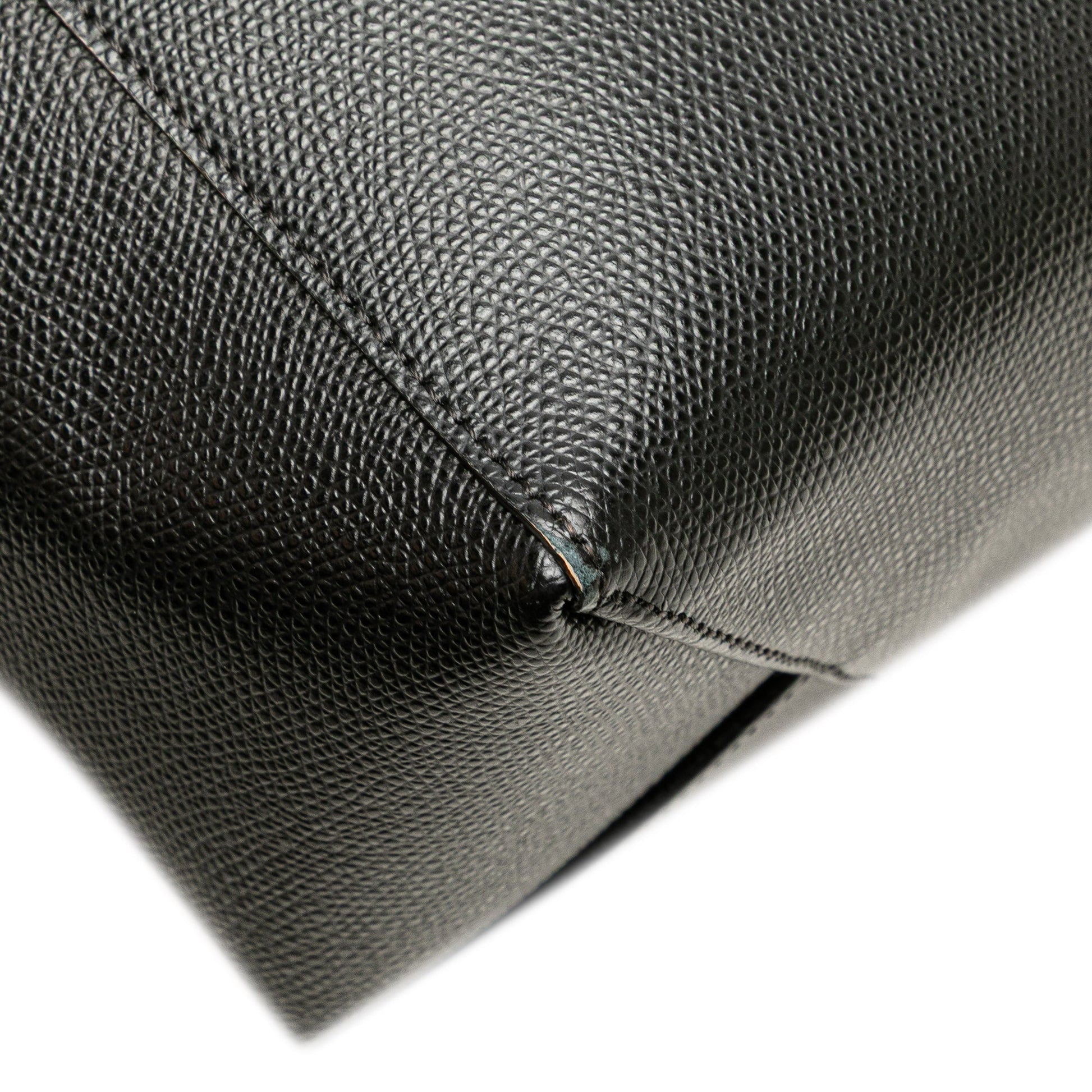 Small Bicolor Leather Vertical Cabas