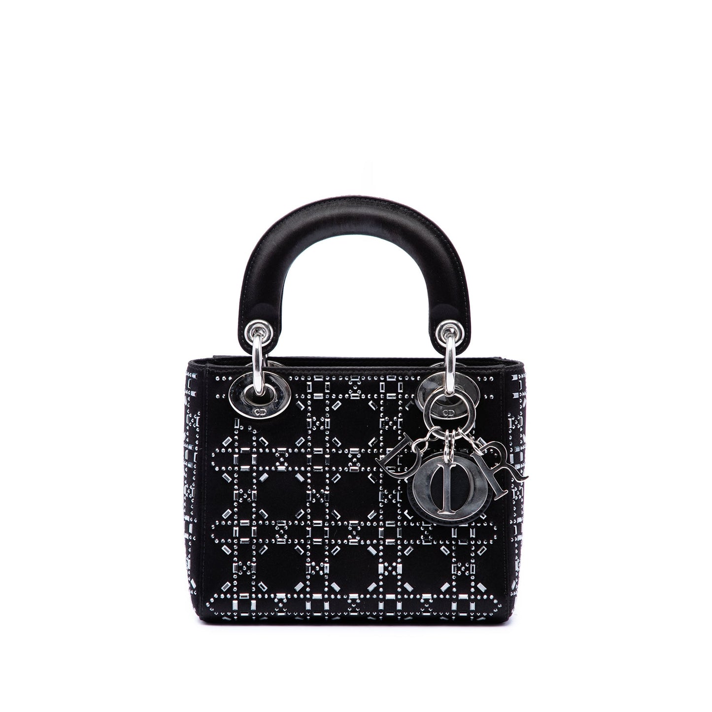 Dior Mini Satin Cannage Crystal Embellished Lady Dior