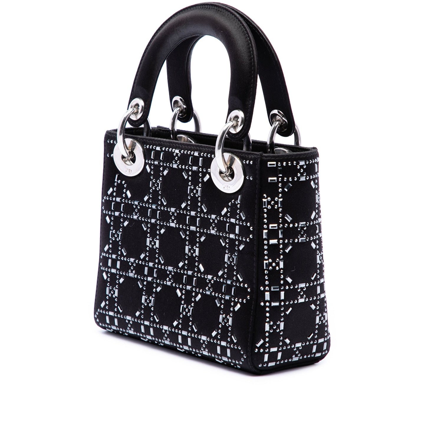 Dior Mini Satin Cannage Crystal Embellished Lady Dior