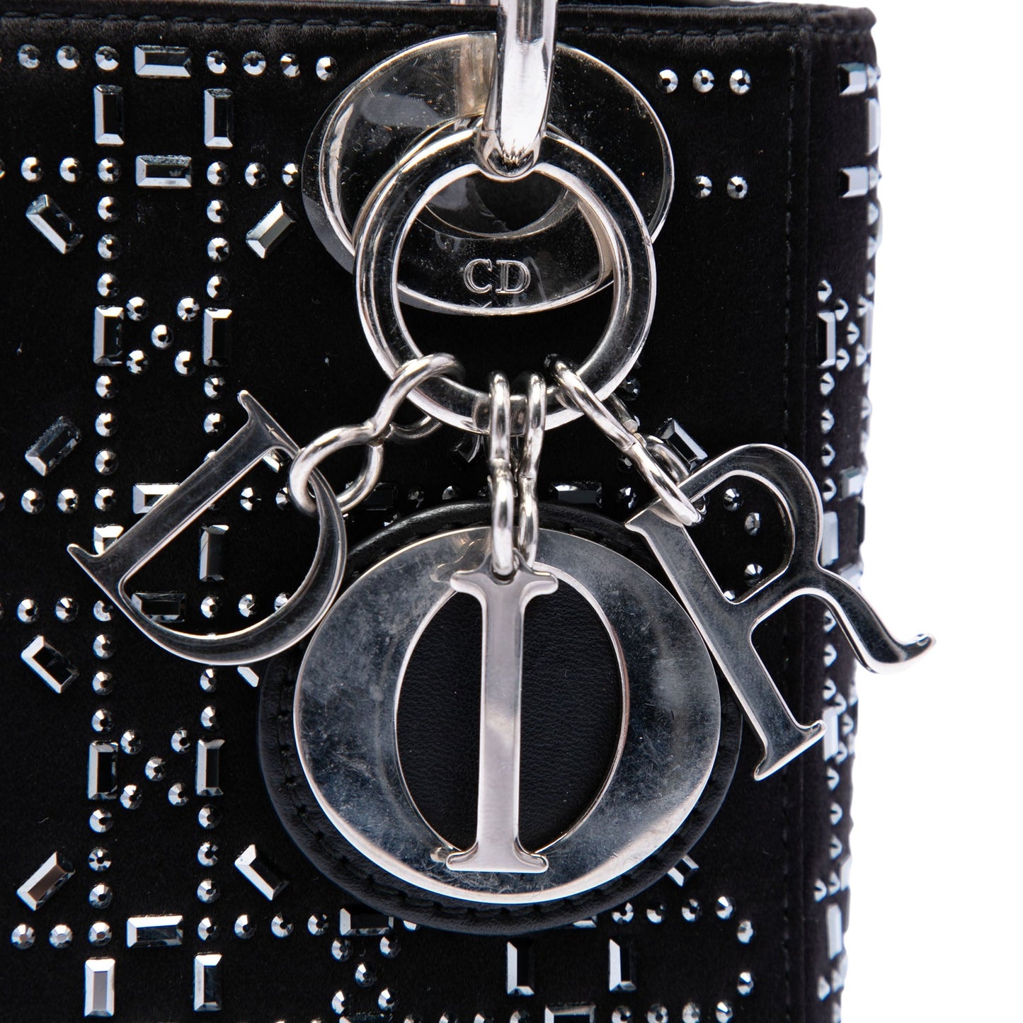 Dior Mini Satin Cannage Crystal Embellished Lady Dior