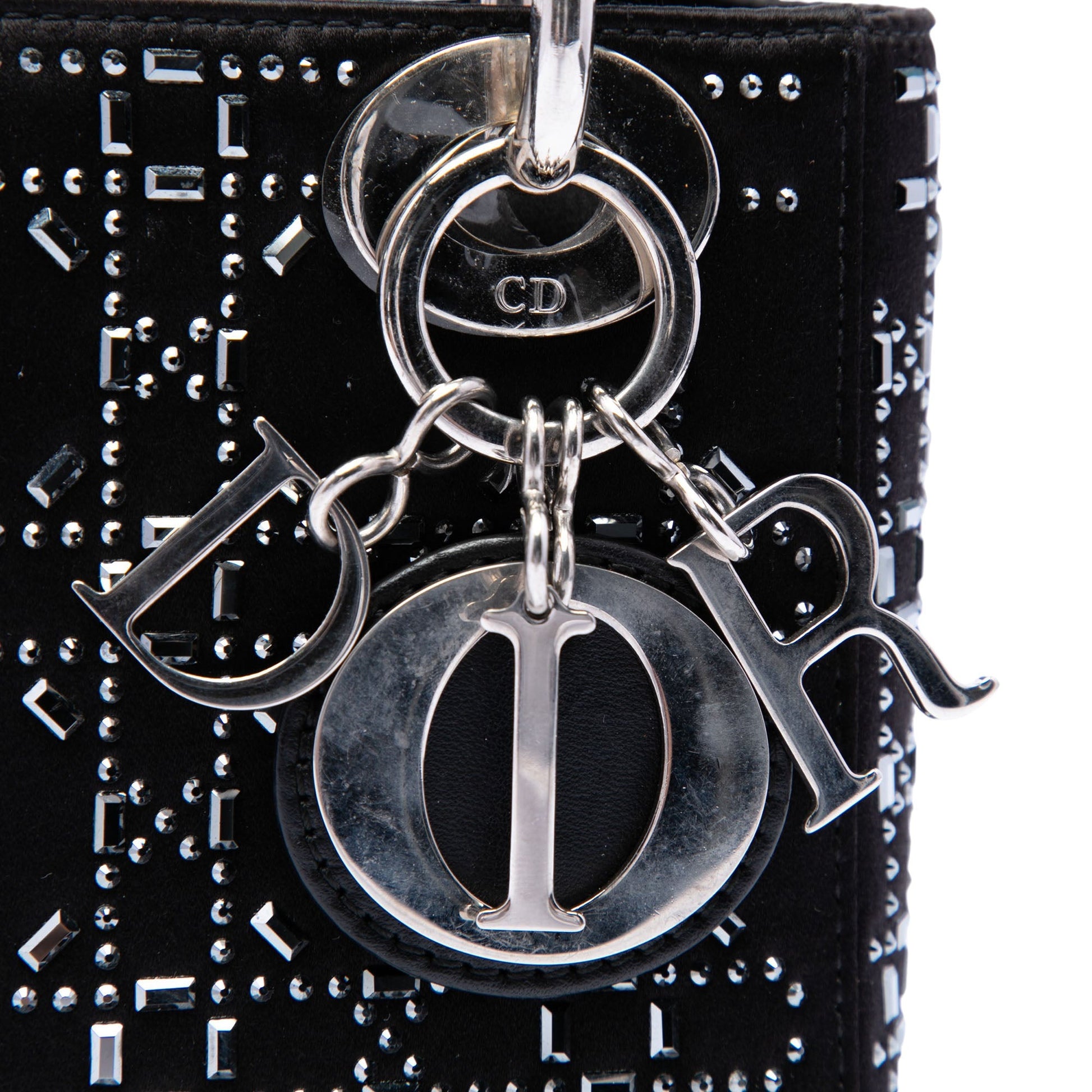 Dior Mini Satin Cannage Crystal Embellished Lady Dior