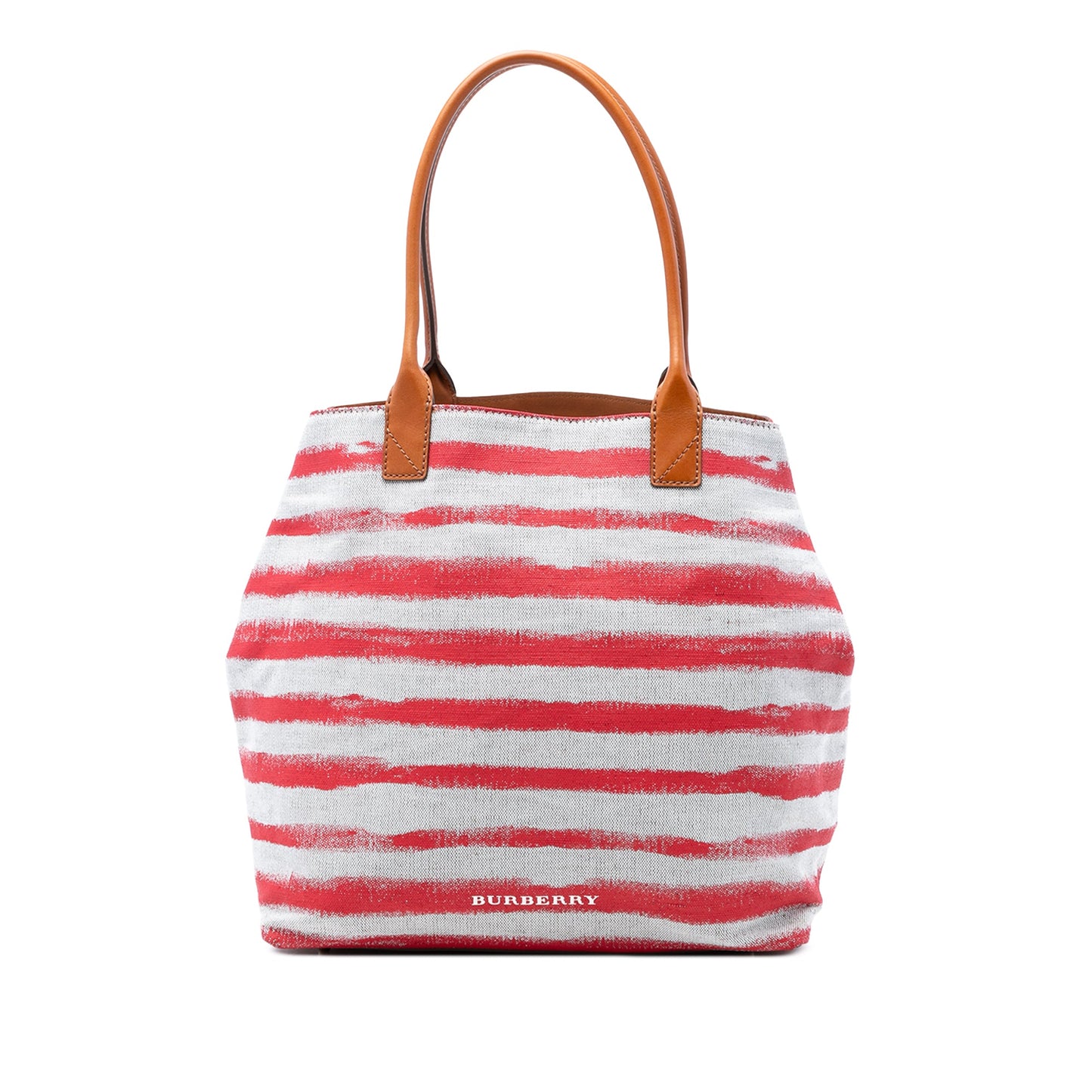 Burberry Canvas Striped Lauriston Tote