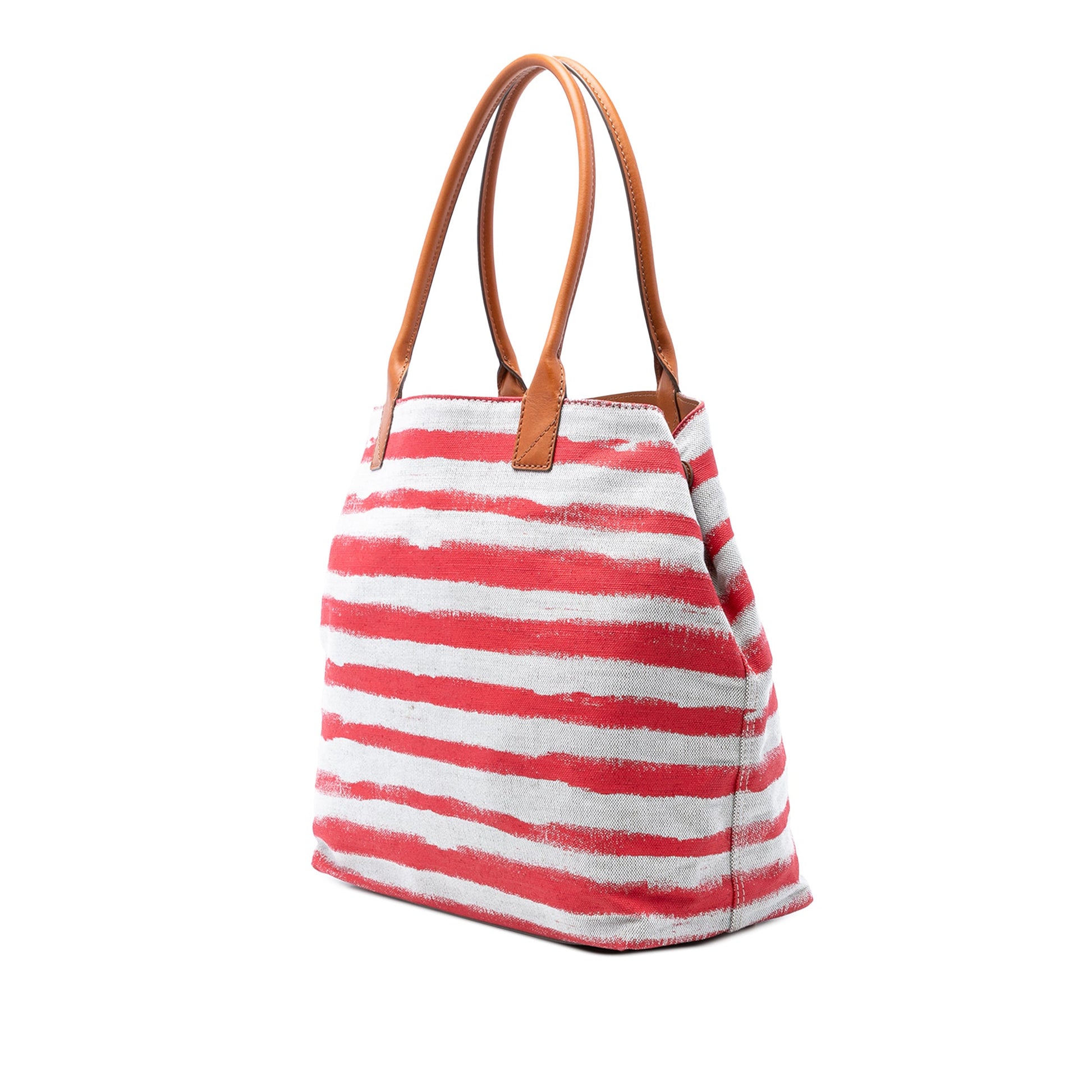 Burberry Canvas Striped Lauriston Tote