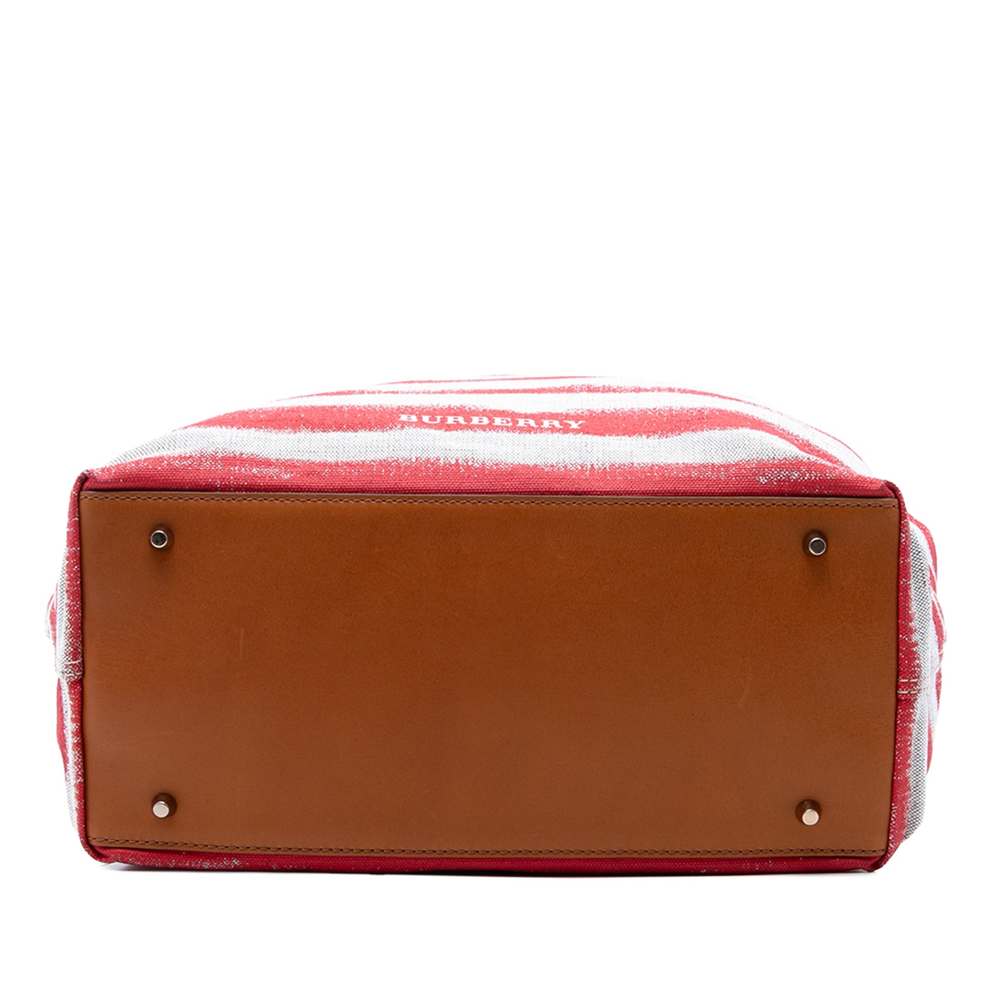 Burberry Canvas Striped Lauriston Tote