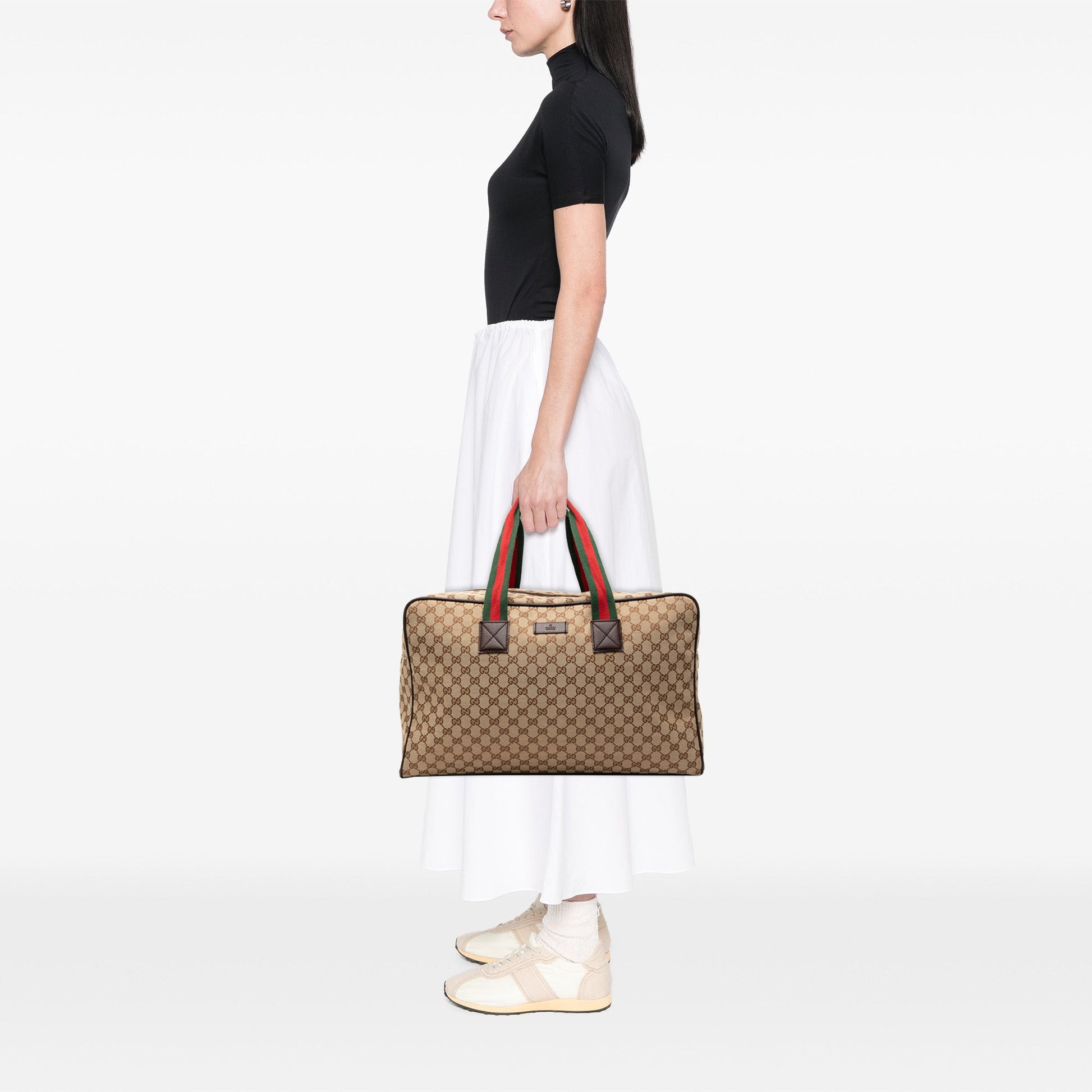 Gucci GG Canvas Web Travel Bag