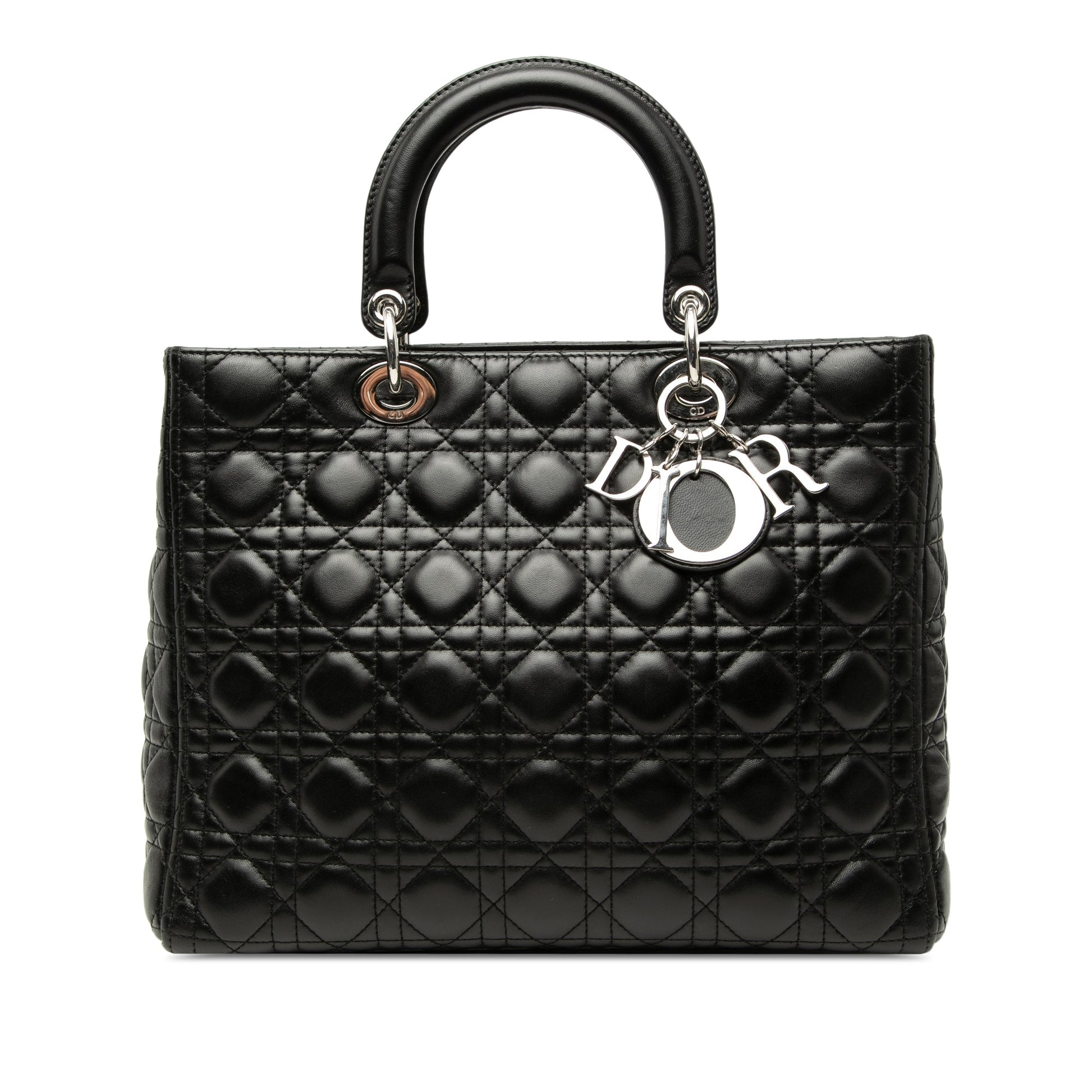 Dior Large Lambskin Cannage Lady Dior
