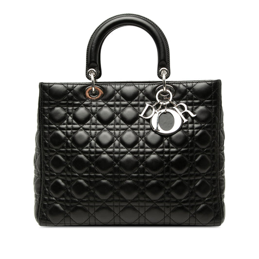 Dior Large Lambskin Cannage Lady Dior