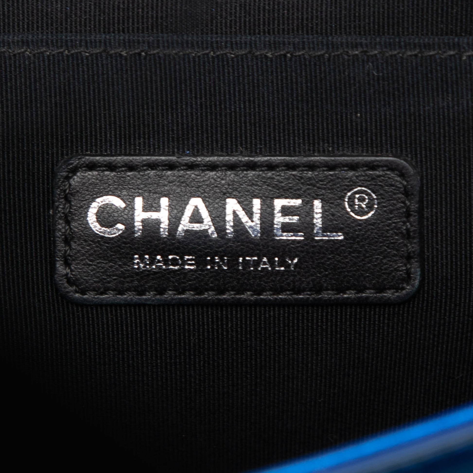 Old Medium Quilted Metallic Patent Boy Flap