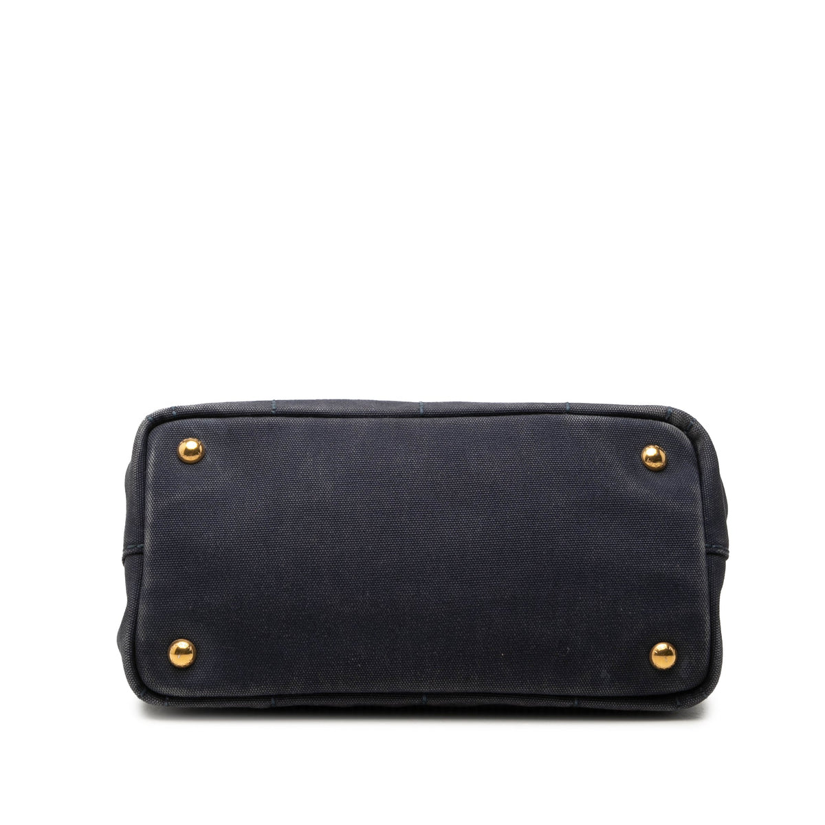 Prada Small Canvas Canapa Logo Tote — Blue