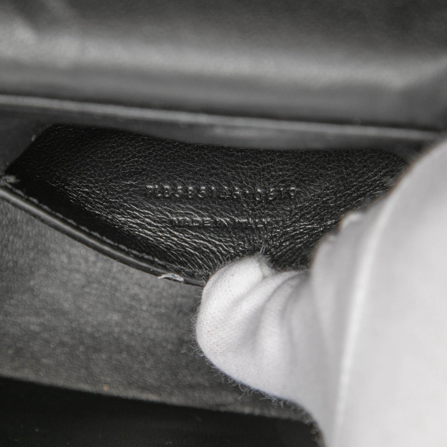 Saint Laurent Matelasse Patent Monogram Vicky Vanity Bag