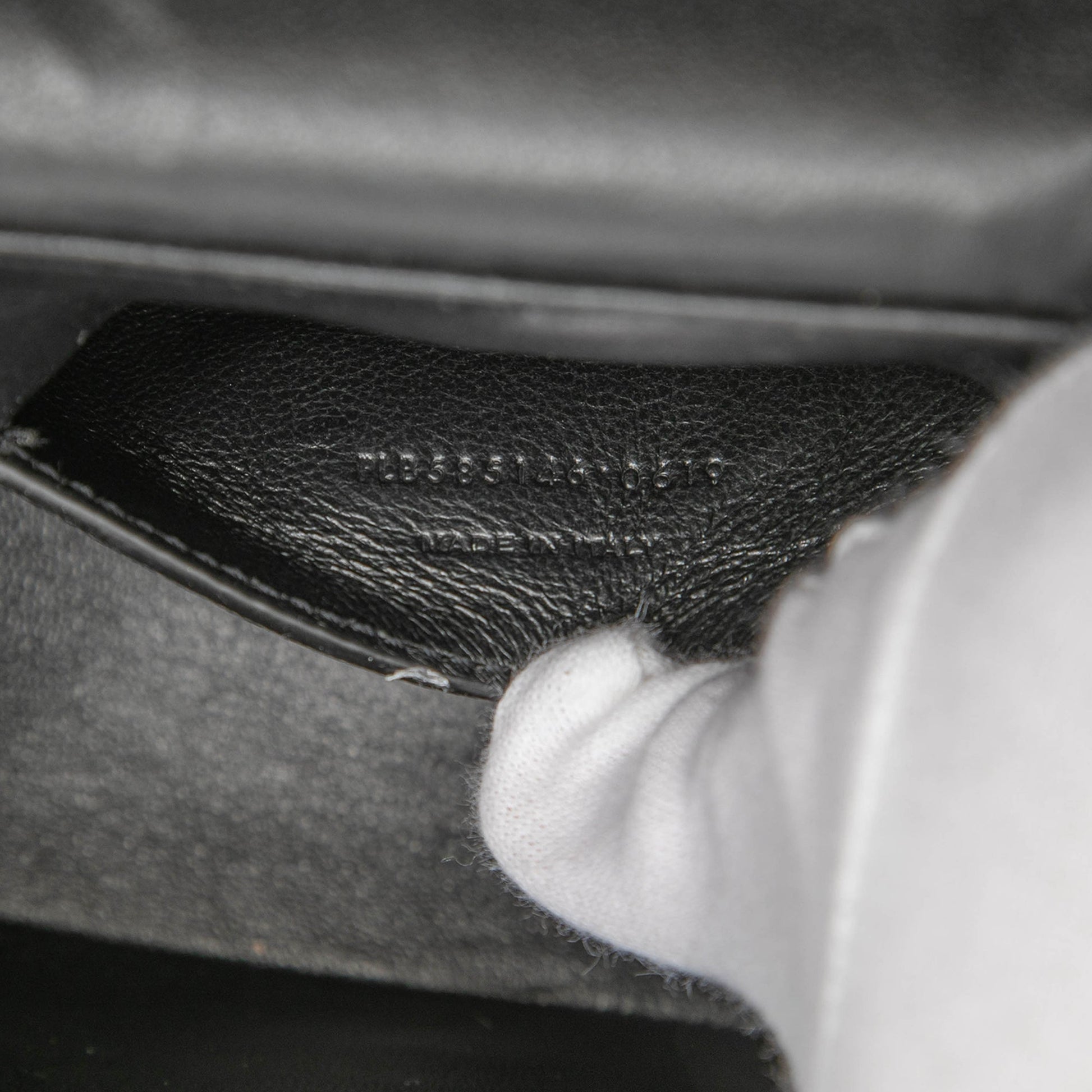 Saint Laurent Matelasse Patent Monogram Vicky Vanity Bag