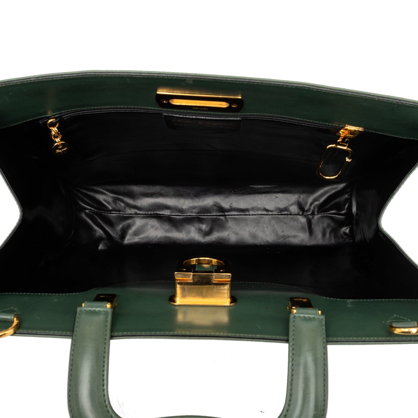 Ferragamo Suede and Leather Gancini Briefcase
