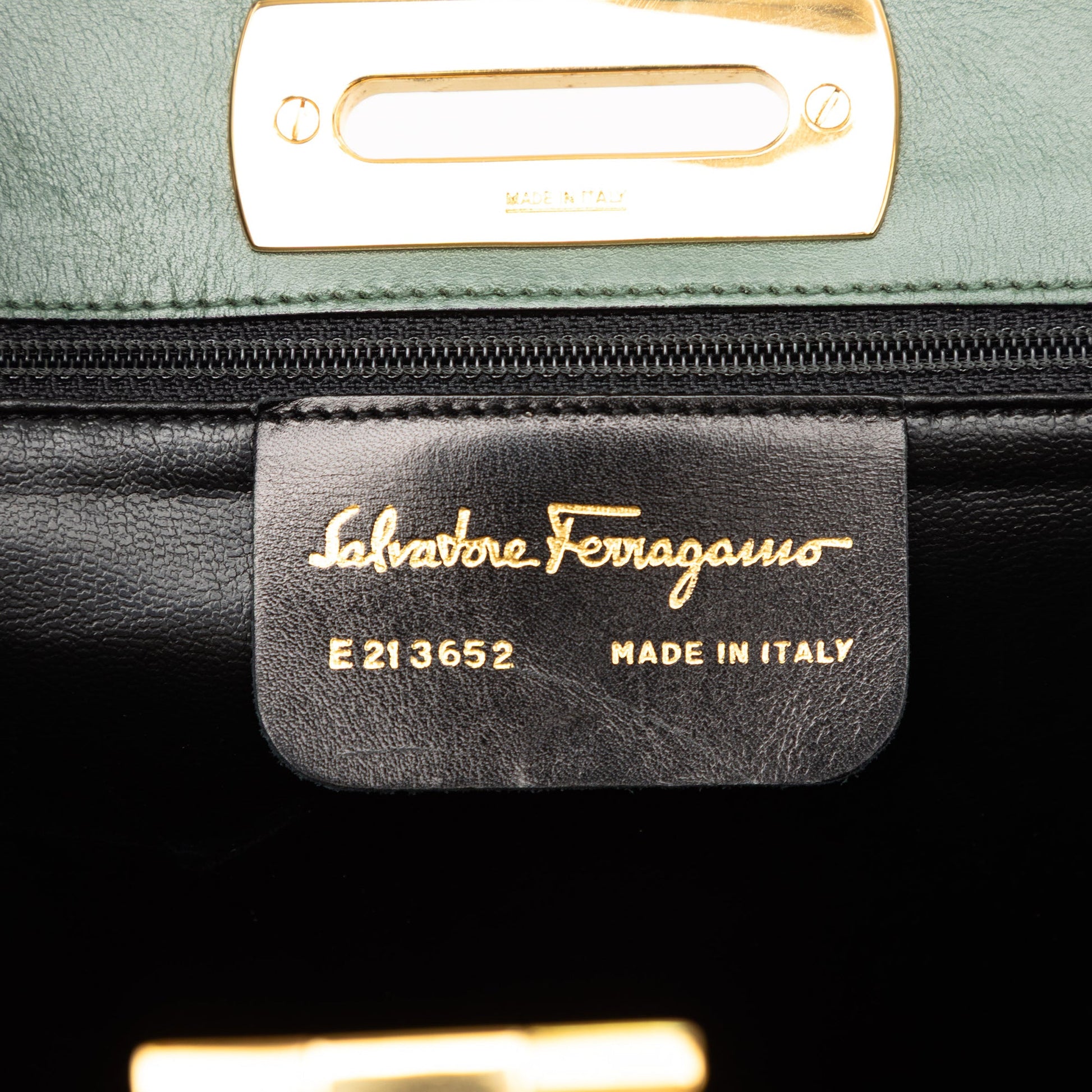 Ferragamo Suede and Leather Gancini Briefcase