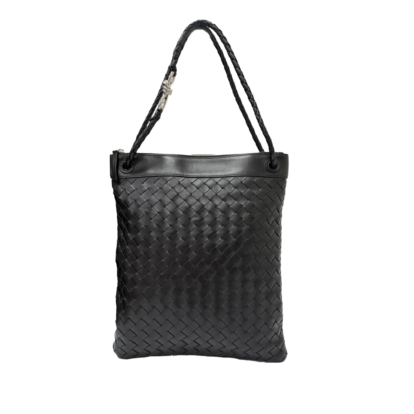 Bottega Veneta Nappa Intrecciato Andiamo Flat Messenger Bag