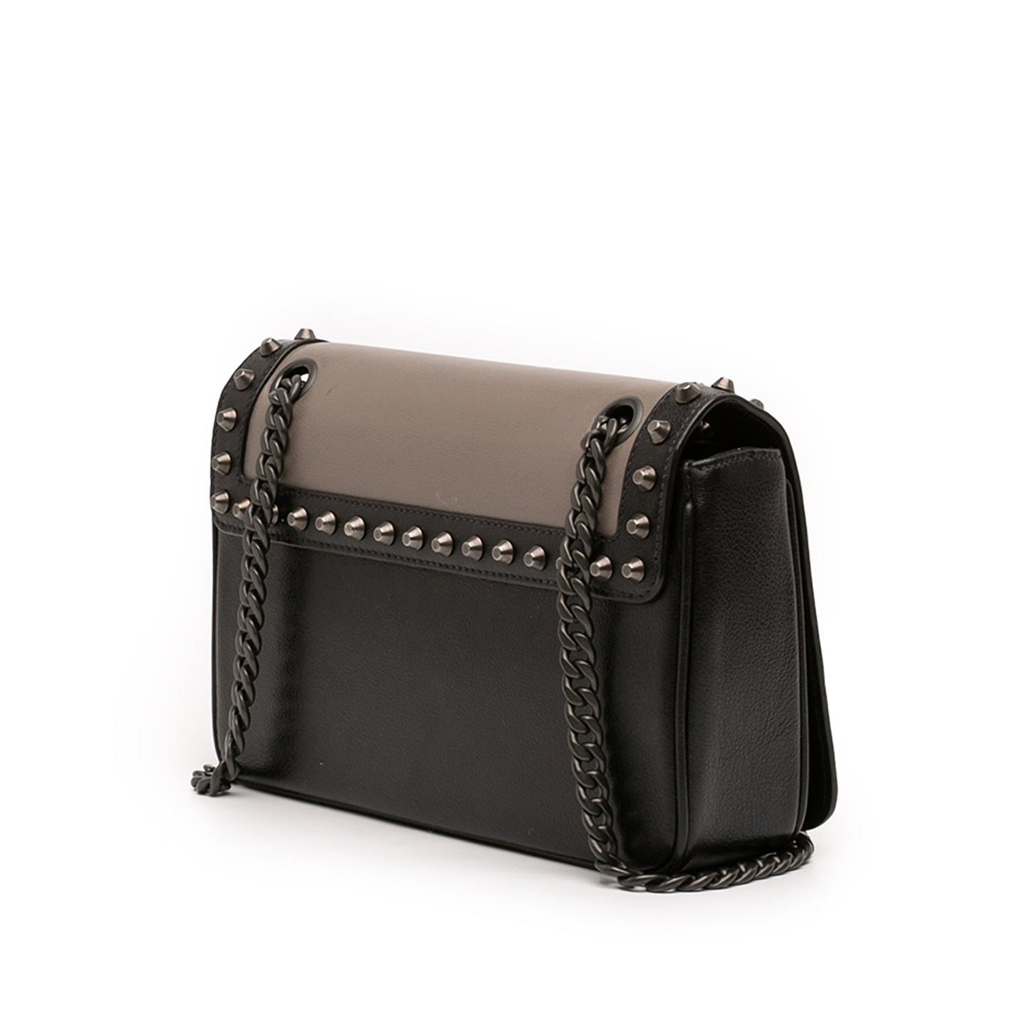 Prada Bicolor Glace Calfskin Studded Crossbody