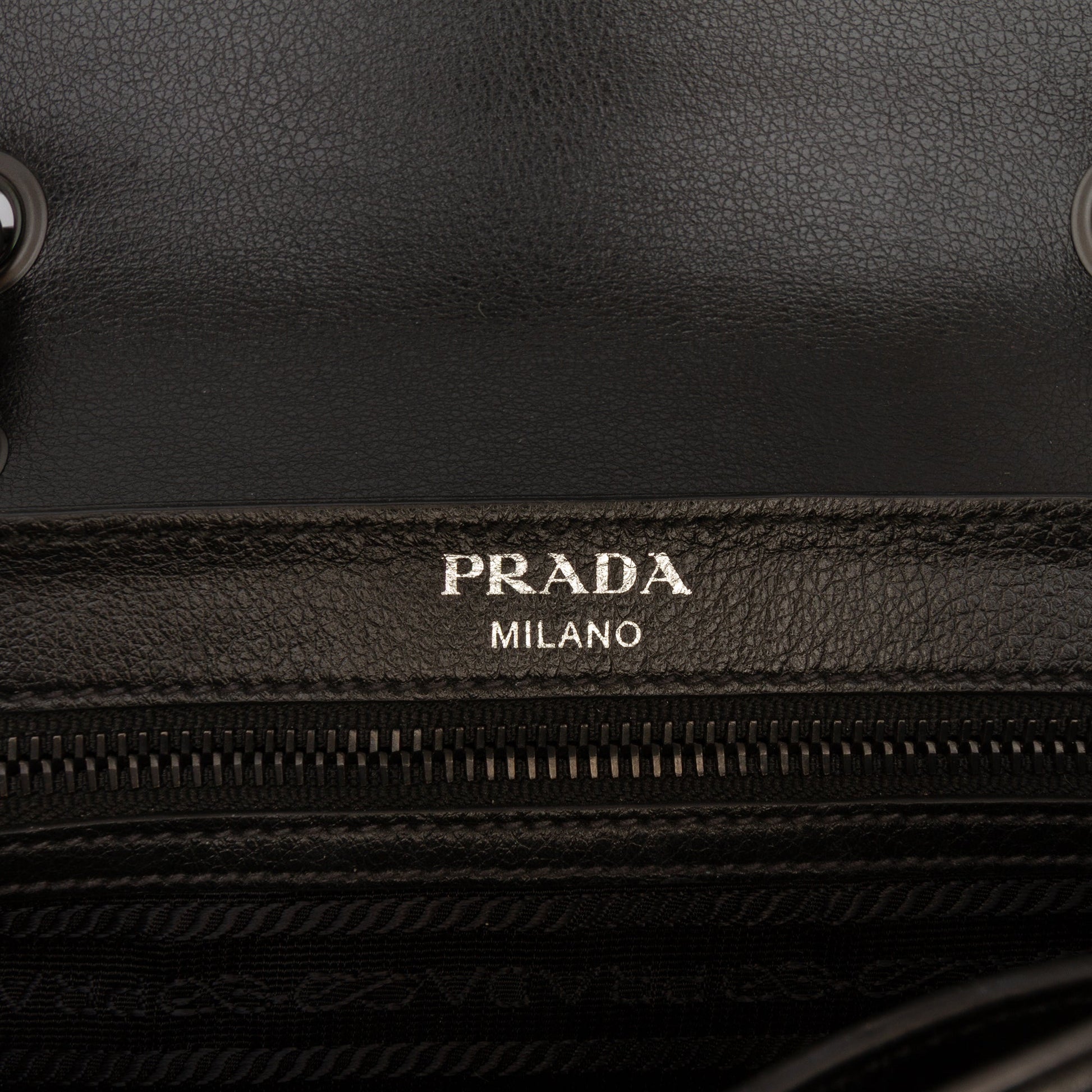Prada Bicolor Glace Calfskin Studded Crossbody