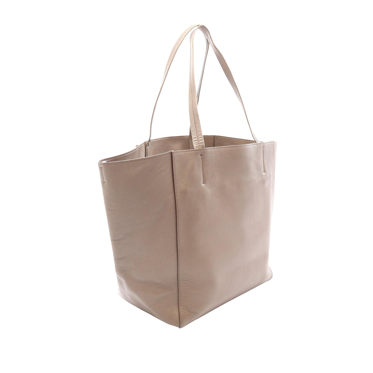 Celine Small Leather Phantom Cabas Tote — Beige