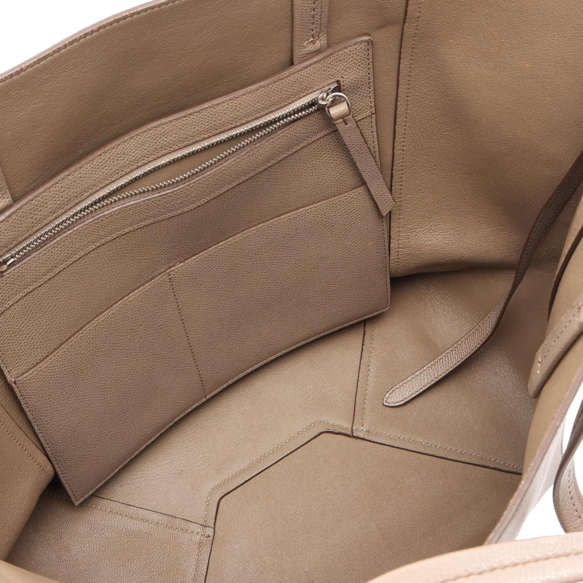 Celine Small Leather Phantom Cabas Tote — Beige