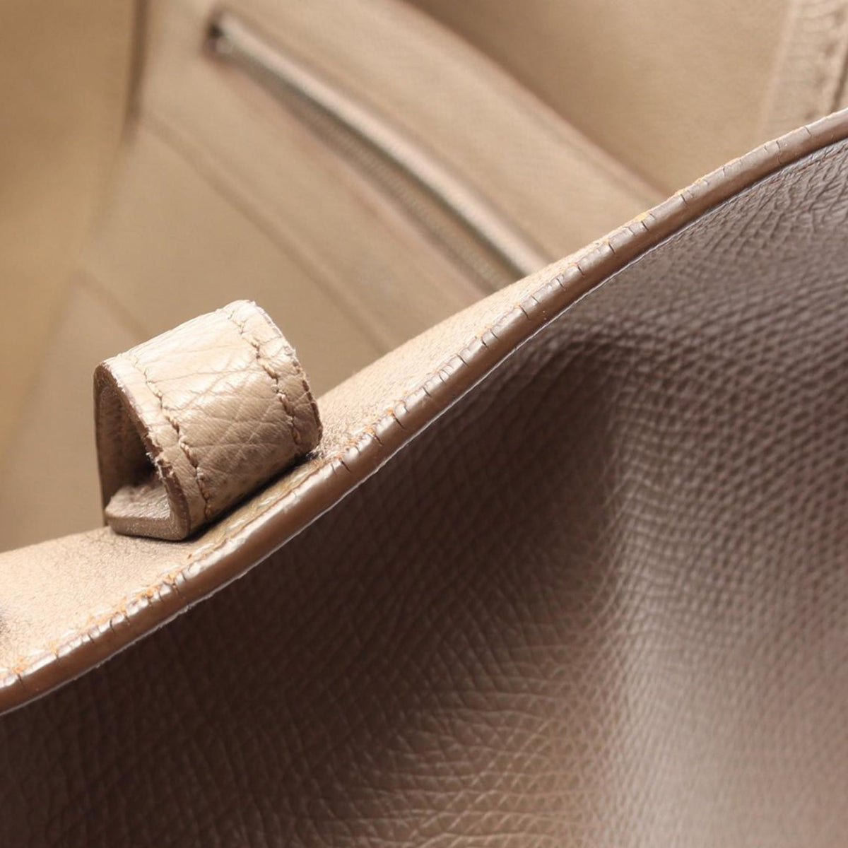 Celine Small Leather Phantom Cabas Tote — Beige